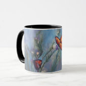 踊りの（昆虫）オオカバマダラ、モナークのマグ マグカップ (正面左)