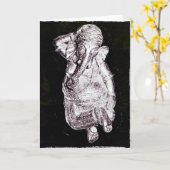 踊りのGaneshの多目的挨拶状 カード (黄色い花)