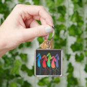 踊りはジグザグ行進Keychainの後をつけます キーホルダー (手)