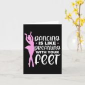 踊りはバレエ団との夢のような足 カード (黄色い花)