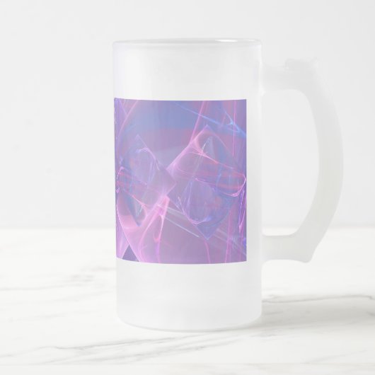 踊りはフラクタルの芸術をつけます フロストグラスビールジョッキ (右)