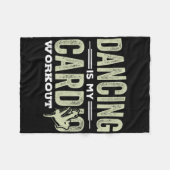 踊りはマイカーディオトレーニングクールダンおもしろいスギフト フリースブランケット (正面(横))