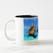 踊りはマグを略奪します ツートーンマグカップ (左)