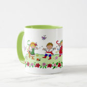 踊りは私に幸せなウクライナの民芸をします マグカップ (正面左)