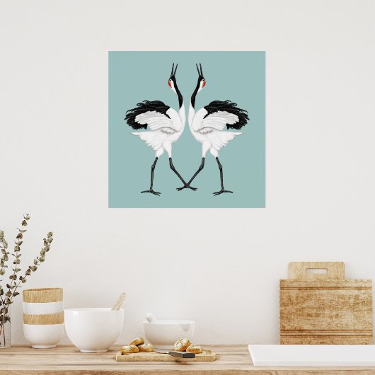 踊りひげ鶴 ポスター (キッチン)