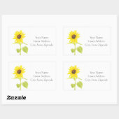 '踊りひまわり'ラベル 長方形シール (シート)