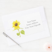 '踊りひまわり'ラベル 長方形シール (封筒)