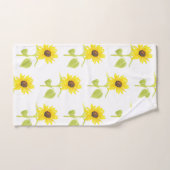 '踊りひまわり柄' バスタオルセット (ハンドタオル)