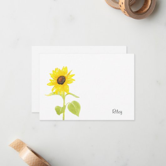 「踊りひまわり」 ノートカード (正面/裏面インサイチュ)