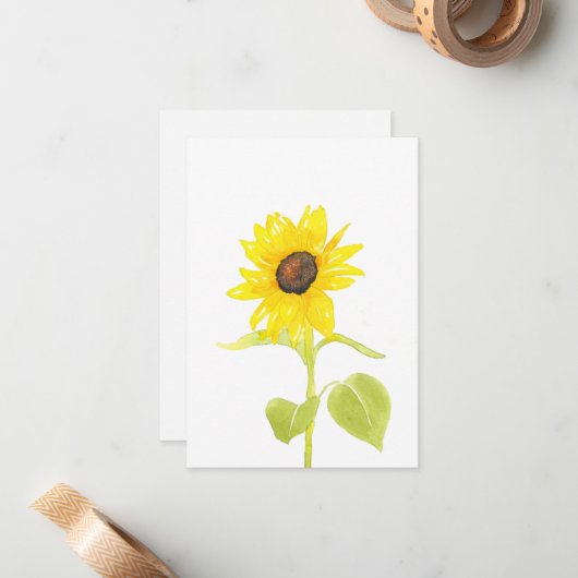 「踊りひまわり」 ノートカード (正面/裏面インサイチュ)