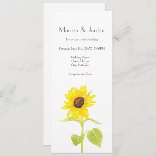 踊りひまわり 招待状 (正面/裏面)