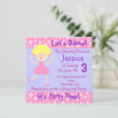 踊りましょう~パーティーの時間~子供の誕生日のパーティー 招待状 (スタンド正面)
