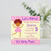 踊りましょう~パーティーの時間~子供の誕生日のパーティー 招待状 (スタンド正面)