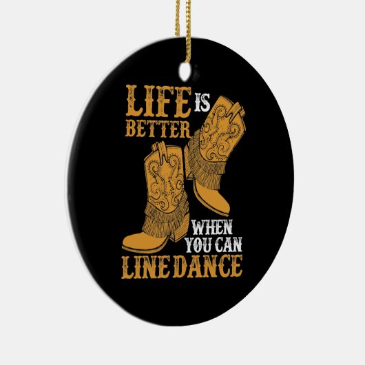 踊りを並べられれば人生はもっとよい セラミックオーナメント (右)