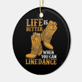 踊りを並べられれば人生はもっとよい セラミックオーナメント (左)