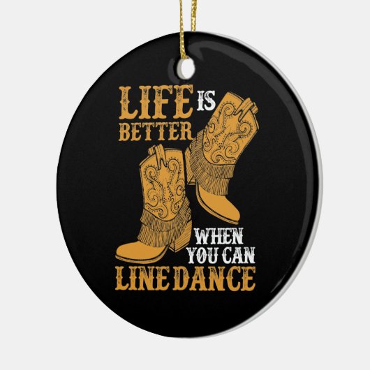 踊りを並べられれば人生はもっとよい セラミックオーナメント (左)