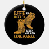 踊りを並べられれば人生はもっとよい セラミックオーナメント (裏面)