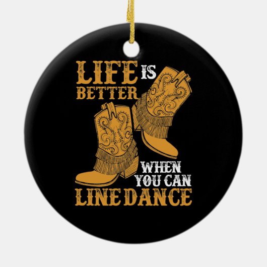 踊りを並べられれば人生はもっとよい セラミックオーナメント (裏面)