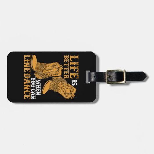 踊りを並べられれば人生はもっとよい ラゲッジタグ (正面横)