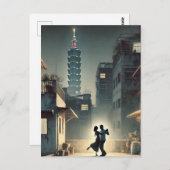 踊りを台北101と背景に結合 ポストカード (正面/裏面)