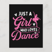 踊りを愛する女の子 – ダンサー踊り恋人 エンクロージャーカード (裏面)