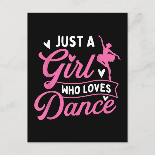 踊りを愛する女の子 – ダンサー踊り恋人 エンクロージャーカード (正面)