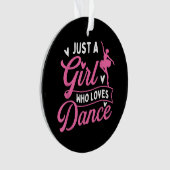 踊りを愛する女の子 – ダンサー踊り恋人 オーナメント (正面)