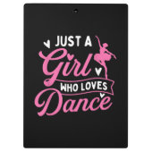 踊りを愛する女の子 – ダンサー踊り恋人 クリップボード (裏面)