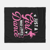 踊りを愛する女の子 – ダンサー踊り恋人 フリースブランケット (正面(横))