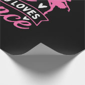 踊りを愛する女の子 – ダンサー踊り恋人 ラッピングペーパー (角)