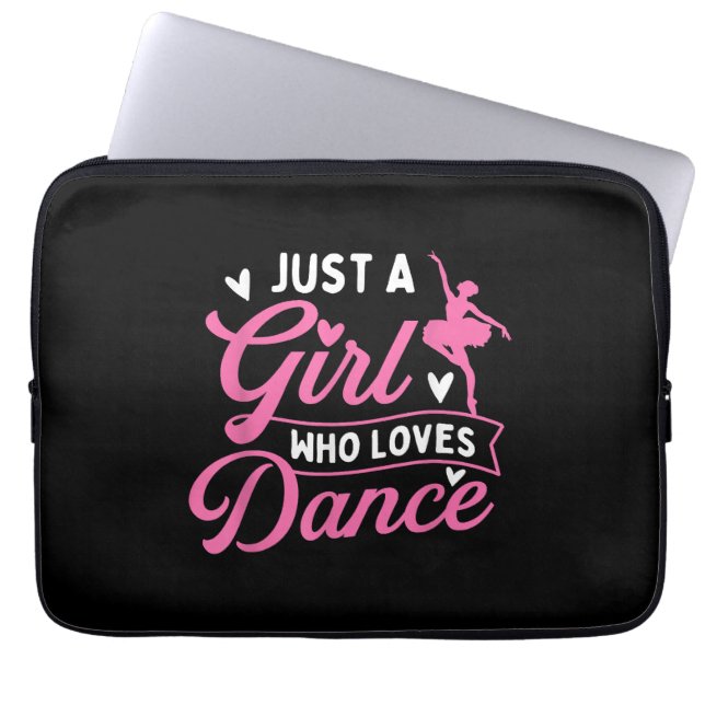踊りを愛する女の子 – ダンサー踊り恋人 ラップトップスリーブ (正面)