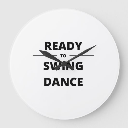 踊りを踊る準備ができている ラージ壁時計 (正面)