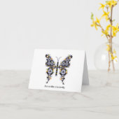 踊りアゲハチョウバタフライキルトパターン カード (黄色い花)