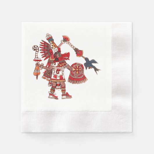 踊りアステカシャーマン 縁ありカクテルナプキン (正面)