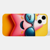 踊りアップルのパーティーハット – おもしろいお祝い Case-Mate iPhoneケース (裏面 (横))