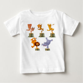 踊りアニマルズトドラー素晴らしジャージーTシャツ ベビーTシャツ