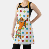 踊りアフリカ人女性オン水玉模様 エプロン (インサイチュ)