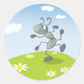 踊りアリ ラウンドシール (正面)