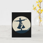 踊りアルパインマリアサウンドオブミュージックファミリーミュージカル カード (黄色い花)