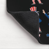 踊りアンクルサム4thの7月の男の子の愛国心 マウスパッド (コーナー)