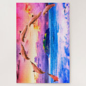 踊りイルカ ジグソーパズル (縦)