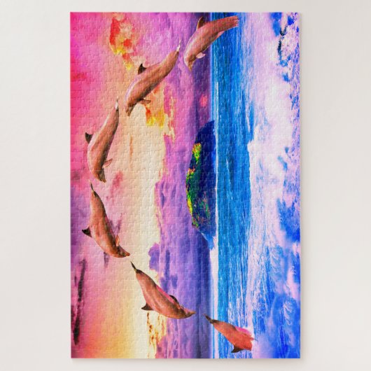 踊りイルカ ジグソーパズル (縦)