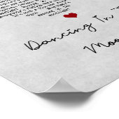 踊りインザムーンライトグレーハートソング歌詞 ポスター (角)