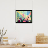 「踊りインスポットライト」デコプリント16 x 20 ポスター (キッチン)