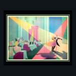 「踊りインスポットライト」デコプリント16 x 20 ポスター<br><div class="desc">パステルカラフル、アールデコ、プリント「スポットライトの踊り」1930年代ダンスマガジン</div>