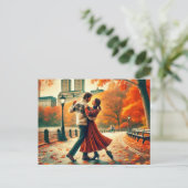 踊りインセントラルパークニューヨークオータム ポストカード (スタンド正面)