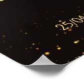 踊りインディアンカップルシック披露宴ウェルカムサイン ポスター (角)