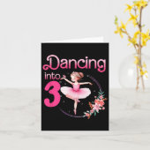 踊りイン3 Ballerina 3rd誕生日パーティーバレエ カード (黄色い花)