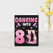 踊りイン8誕生日バレエダンス8歳 カード (黄色い花)