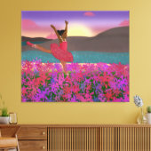 踊りイン・メドウ | ダンス | アフリカ系アメリカ人 キャンバスプリント (インサイチュ (リビング))